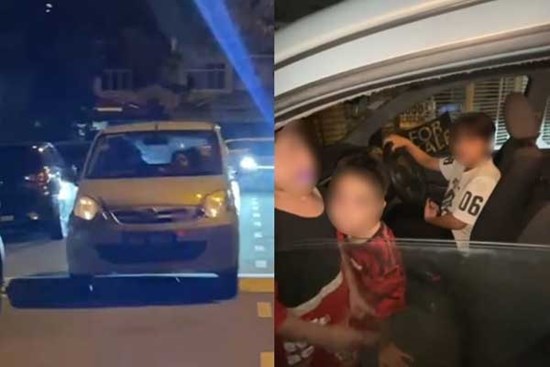 Người cha để con trai 12 tuổi lái ô tô chở 2 em đi chơi gây phẫn nộ