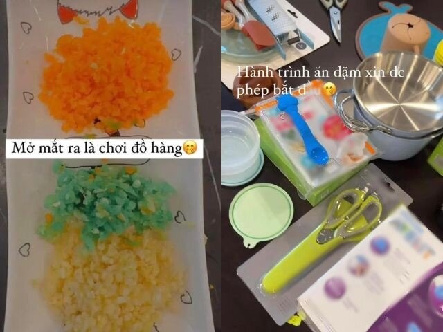 Minh Hằng nấu bữa ăn dặm 3 kiểu cho quý tử chuẩn mẹ bỉm đảm, tự nhủ lòng bình tĩnh khi bị con chê”-2