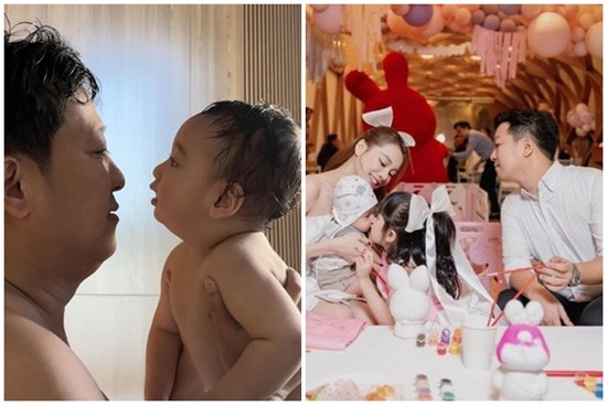 Lần đầu diện mạo con trai Nhã Phương được công khai, bé Hope điển trai, mắt to, mũi cao giống y đúc Trường Giang