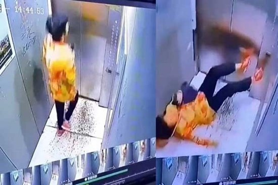 Tập thể dục huỳnh huỵch khiến thang máy rung chuyển, quý bà gặp họa