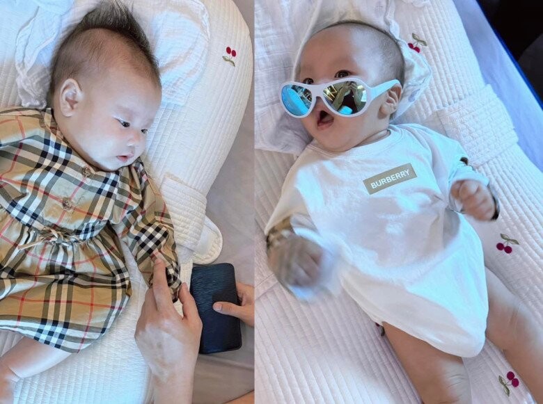 Cặp song sinh nhà Shark Bình 3 tháng tuổi mặc hàng hiệu chục triệu, Phương Oanh thừa nhận 2 con y hệt bố-2