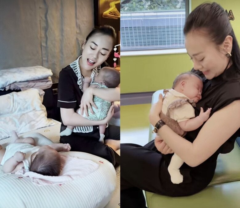 Cặp song sinh nhà Shark Bình 3 tháng tuổi mặc hàng hiệu chục triệu, Phương Oanh thừa nhận 2 con y hệt bố-4