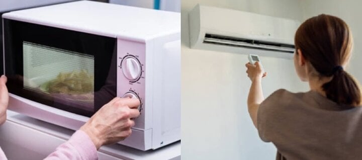 Bật lò vi sóng khi đang mở điều hòa liệu có gây rủi ro?-1