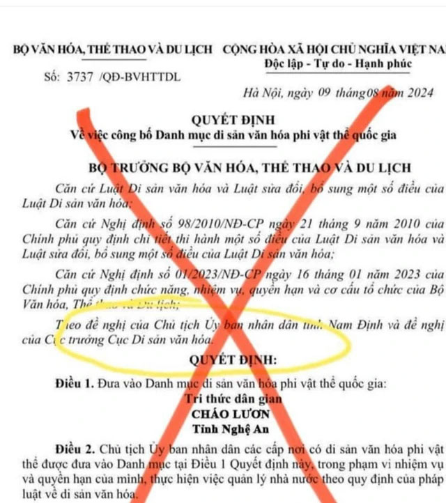 Bộ VH-TT-DL đề nghị xử lý thông tin xuyên tạc về cháo lươn Nghệ An-1