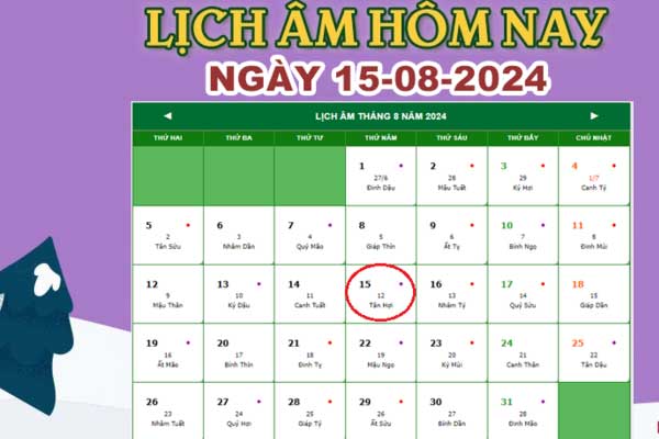 Lịch âm 16/8 - Âm lịch hôm nay 16/8 chính xác nhất - lịch vạn niên 16/8/2024-2