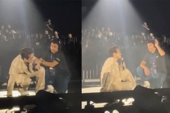 Hà Anh Tuấn tụt huyết áp, loạng choạng khi đang biểu diễn
