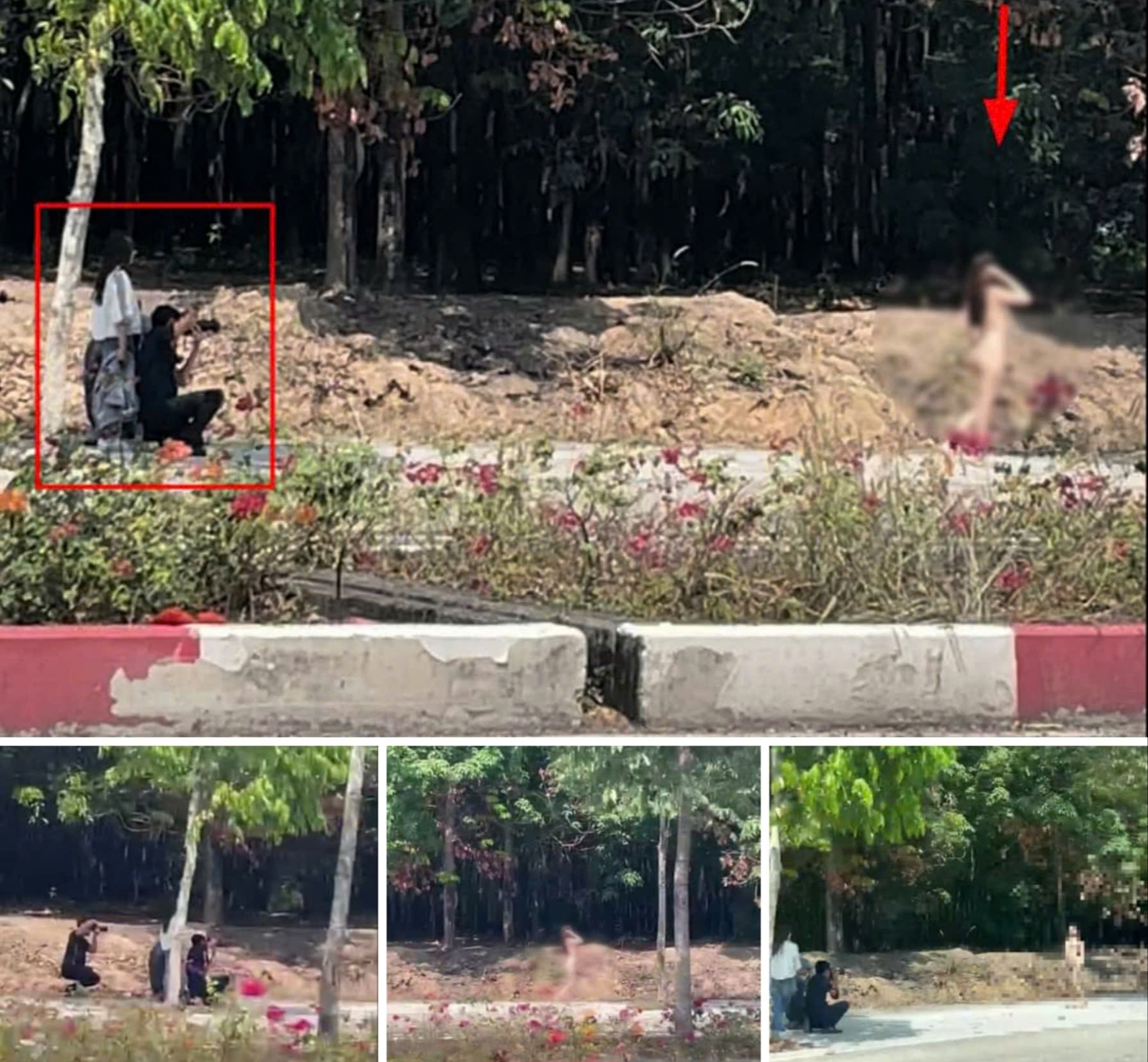 Công an lên tiếng vụ cô gái khỏa thân chụp ảnh trên đường ở Bình Dương-1