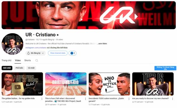 Ronaldo lập kỷ lục vô tiền khoáng hậu khi mở kênh YouTube-1