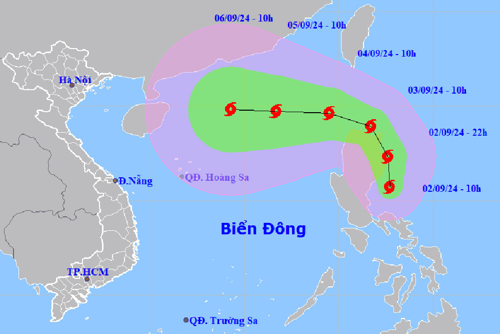 Bão Yagi đang hướng vào Biển Đông, khả năng đạt cường độ rất mạnh-1