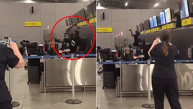 Nam hành khách dùng búa đập phá khắp sân bay vì mua phải vé giả-1