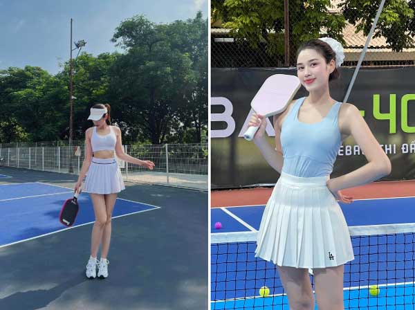 Style ra sân pickleball của sao Việt thay đổi thế nào sau loạt ồn ào trang phục?-1