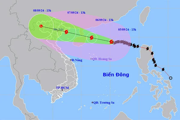 Khi nào siêu bão Yagi đổ bộ đất liền?-1