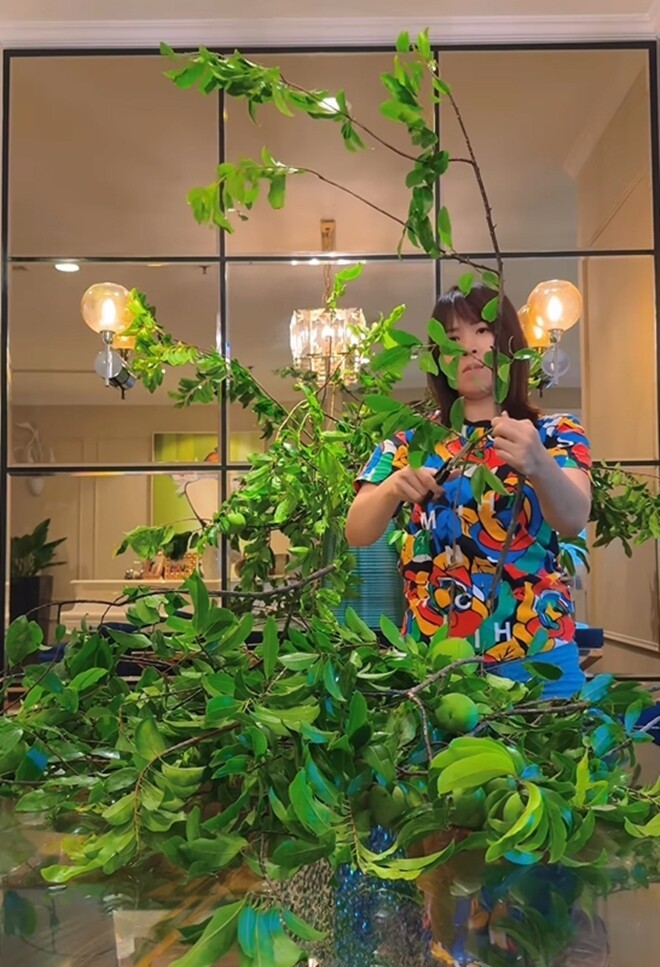 Vợ Mạnh Trường tiếp tục gây sốt khi cắm loài hoa đẹp lạ, để lộ cơ ngơi sang trọng-13