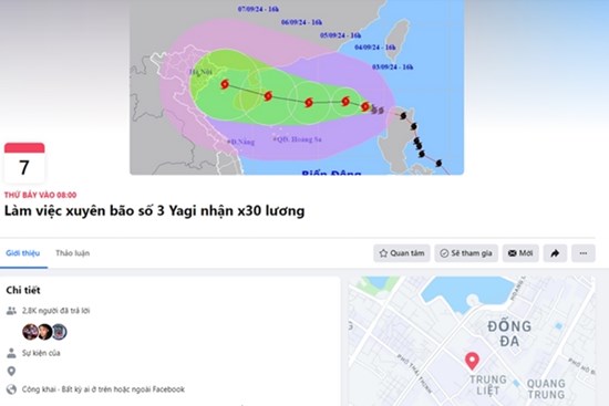 Dân mạng rủ nhau 'tránh siêu bão Yagi ở công ty để nhân 30 lần lương'