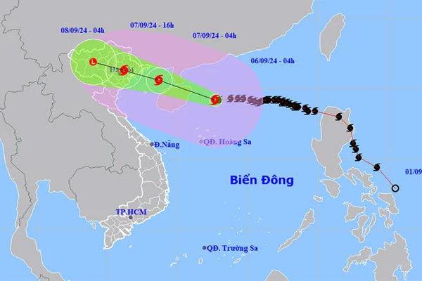 Yagi duy trì cấp siêu bão quần thảo ở Biển Đông, vào vịnh Bắc Bộ mạnh cấp 13-14-1