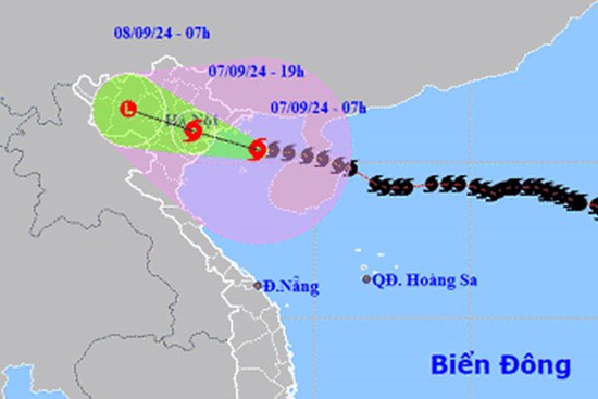Bão số 3 Yagi vẫn giữ cường độ rất mạnh, áp sát bờ biển Quảng Ninh - Hải Phòng