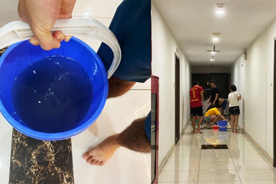 Siêu bão Yagi quần thảo, dân chung cư ở Hà Nội hứng 40 chậu nước một ngày