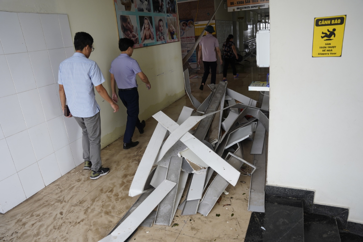 Bệnh viện ở Quảng Ninh hoang tàn sau cơn bão Yagi-5