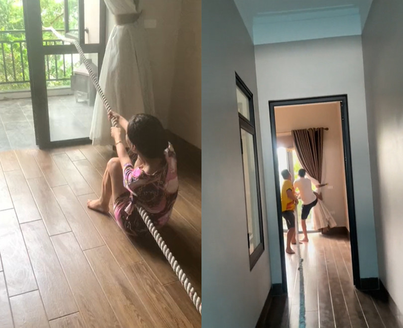 Hậu siêu bão Yagi, cả xóm giúp cặp vợ chồng Bắc Ninh dựng thẳng cây-1