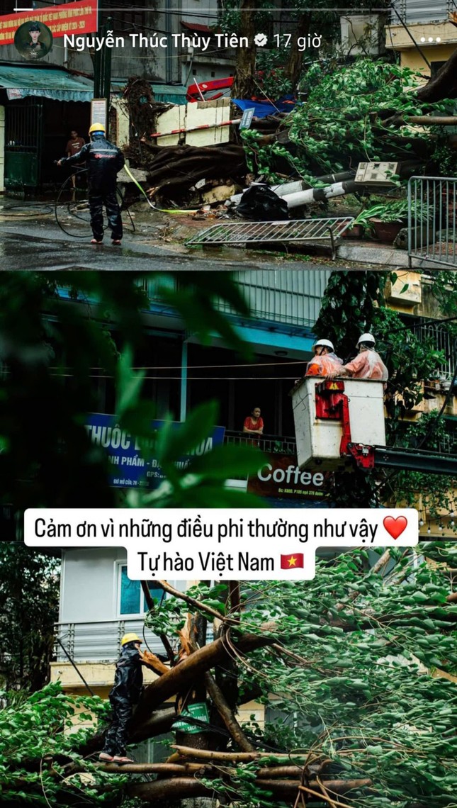 Hòa Minzy, Thùy Tiên hướng về người dân vùng bão lũ, Bình An cầu nguyện cho quê nhà-3