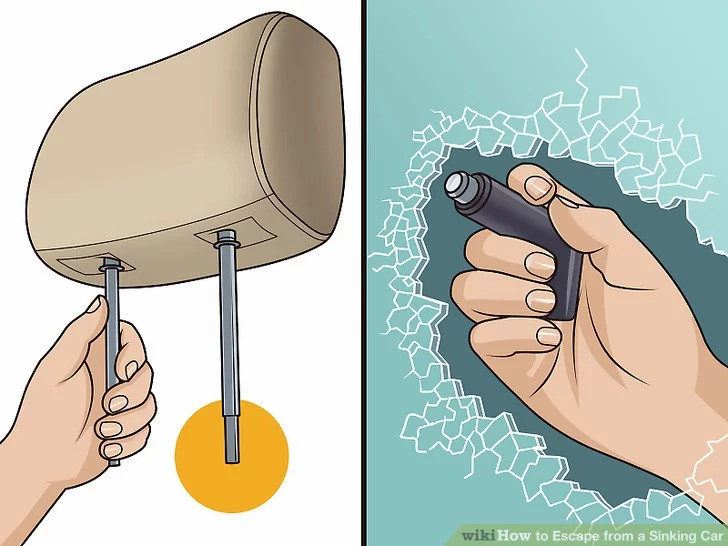 Cách thoát khỏi một chiếc ô tô đang chìm trong biển nước-4