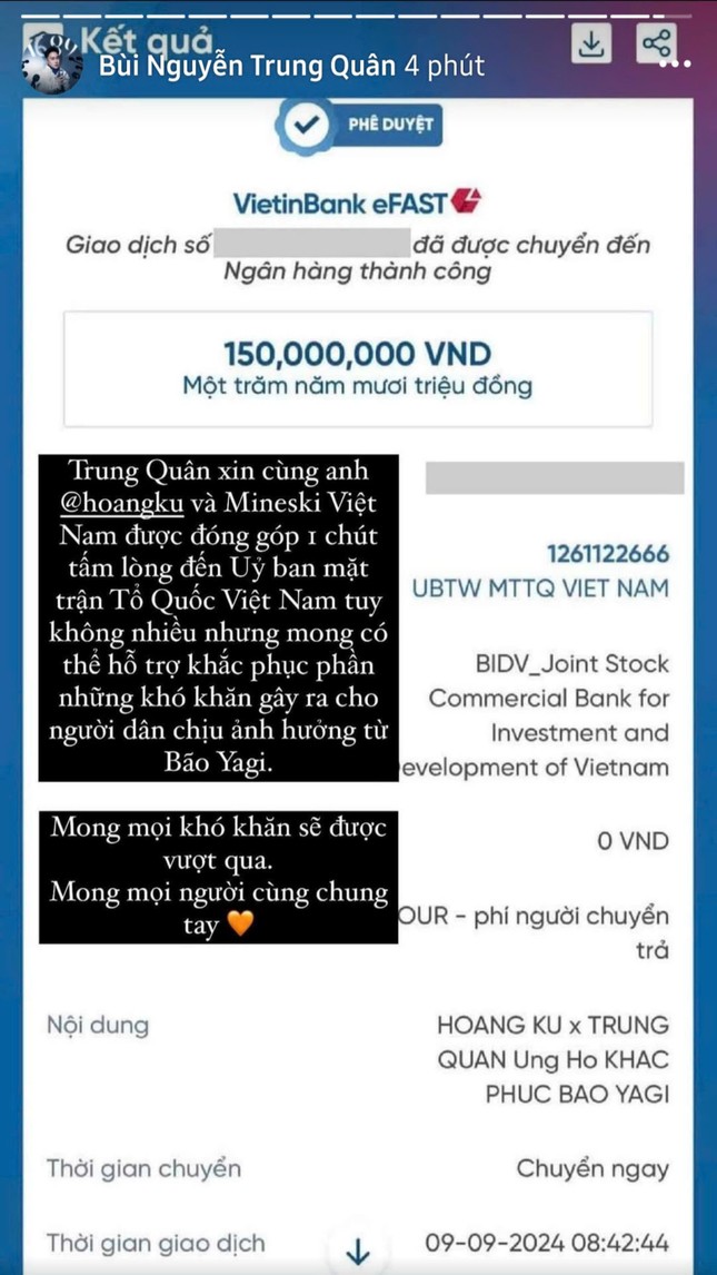 Dàn sao Việt chung tay hỗ trợ hơn 2,5 tỷ đồng gửi tới người dân vùng bão lũ-6