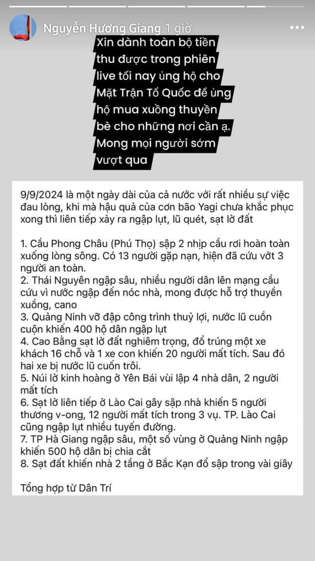 Dàn sao Việt chung tay hỗ trợ hơn 2,5 tỷ đồng gửi tới người dân vùng bão lũ-15