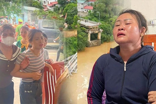 Mưa và nước mắt ở hiện trường vụ sập cầu Phong Châu