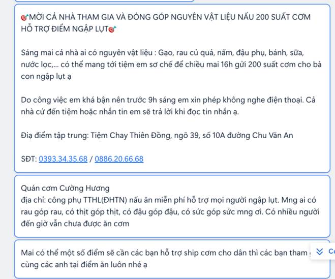 Dân mạng cùng nhau góp áo phao, nấu đồ ăn gửi tới vùng ngập lụt-8