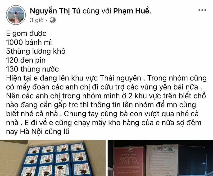 Vợ chồng gác mọi việc, lái xe xuyên đêm mang đồ cứu trợ bà con vùng lũ-1