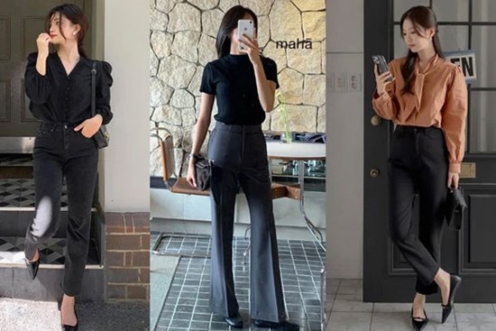 Gợi ý 10 set trang phục tối màu thanh lịch để mặc đi làm ngày mưa
