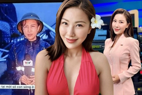 'Cô gái thời tiết' tác nghiệp trong tâm bão số 3, ngoài đời sở hữu sắc vóc nuột nà ra sao?