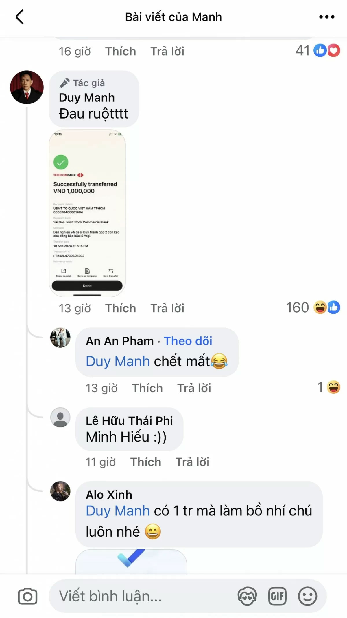 Ca sĩ Duy Mạnh cợt nhả khi ủng hộ bà con chịu thiệt hại sau bão lũ?-2