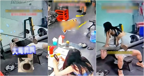 Chàng trai lực lưỡng vừa đẩy tạ đã bị đè, cô gái đẹp nhẹ nhàng giải cứu-1