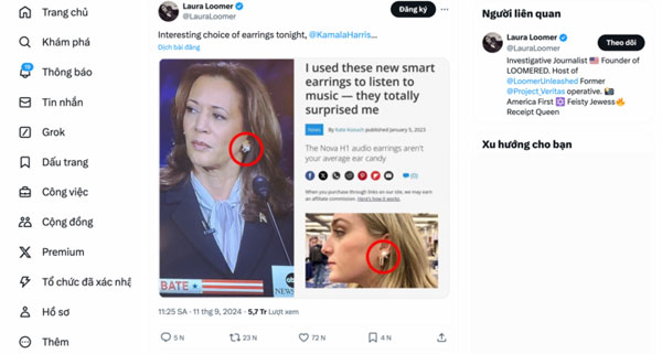 Thực hư vụ bà Harris đeo tai nghe giả khuyên để được nhắc bài-1