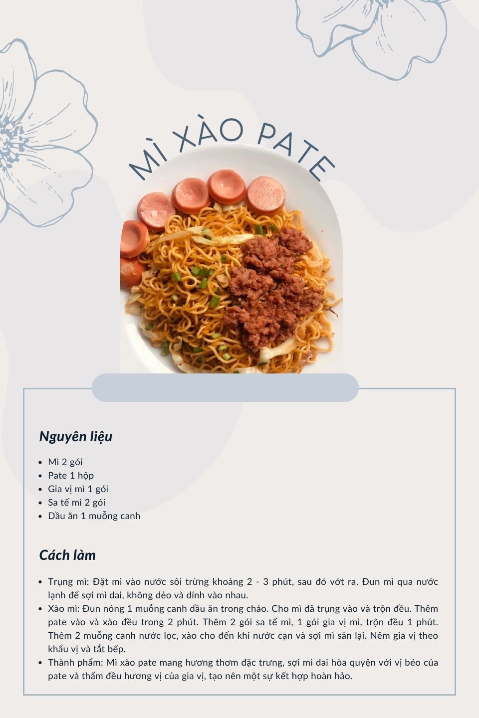 Đổi vị mì gói khi xào chung với pate-2