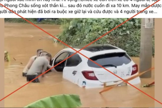 Truy tìm và xử lý ngay các đối tượng lợi dụng mưa lũ để đăng tin giả