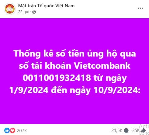 Sao kê từ thiện của MTTQ Việt Nam: Không cần xin lỗi khi bạn ủng hộ số tiền nhỏ bé-1