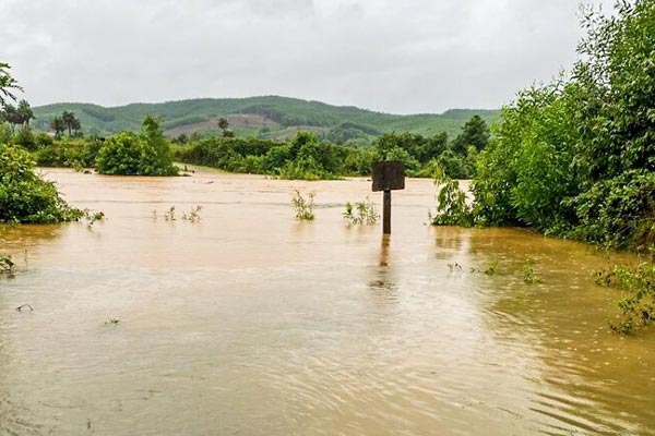Đà Nẵng: Đường ngập sau mưa lớn, phụ huynh bì bõm đưa con đến trường-12