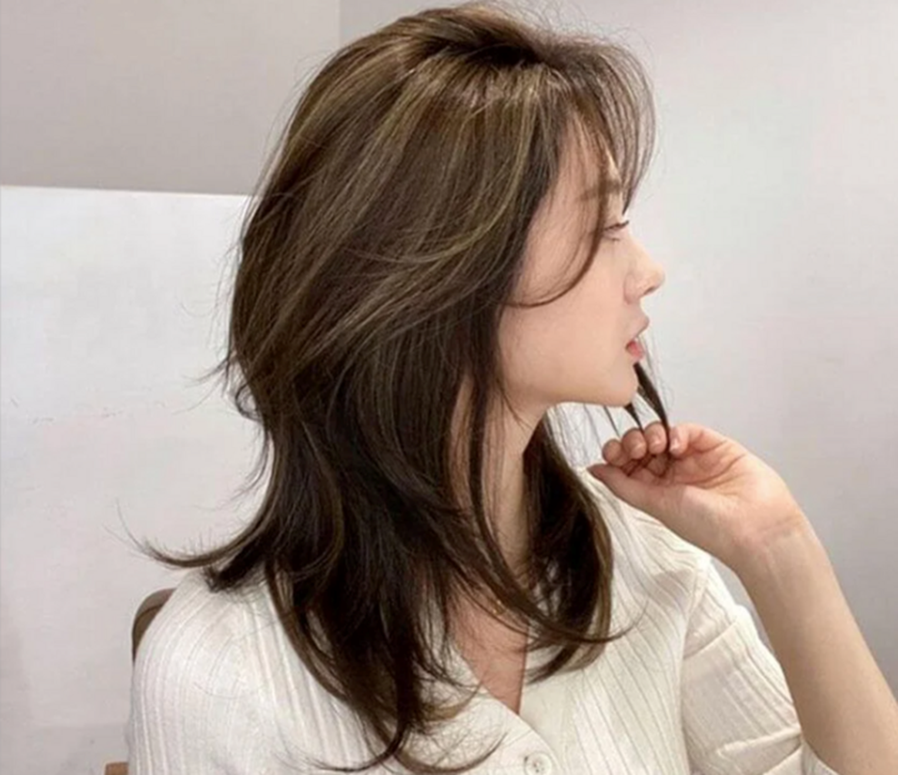 Kiểu tóc layer hợp mặt dài-7