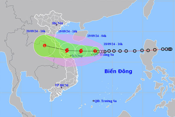 Áp thấp nhiệt đới trên quần đảo Hoàng Sa, mạnh lên thành bão trong 12 giờ tới-1