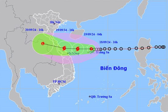 Áp thấp nhiệt đới trên quần đảo Hoàng Sa, mạnh lên thành bão trong 12 giờ tới