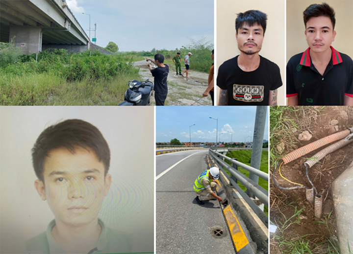 Bắt giữ 6 nghi phạm trộm cắp cáp tiếp địa trên cao tốc Hà Nội – Hải Phòng-1