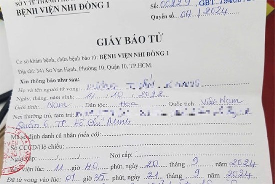 Bé 2 tuổi tử vong sau bữa ăn, cô giáo kể lại phút đưa đi cấp cứu