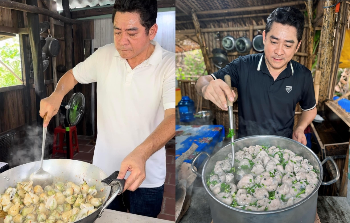 Diễn viên Huỳnh Anh Tuấn nấu ăn mướt mồ hôi, ở nhà vườn rộng 6.000m2-5