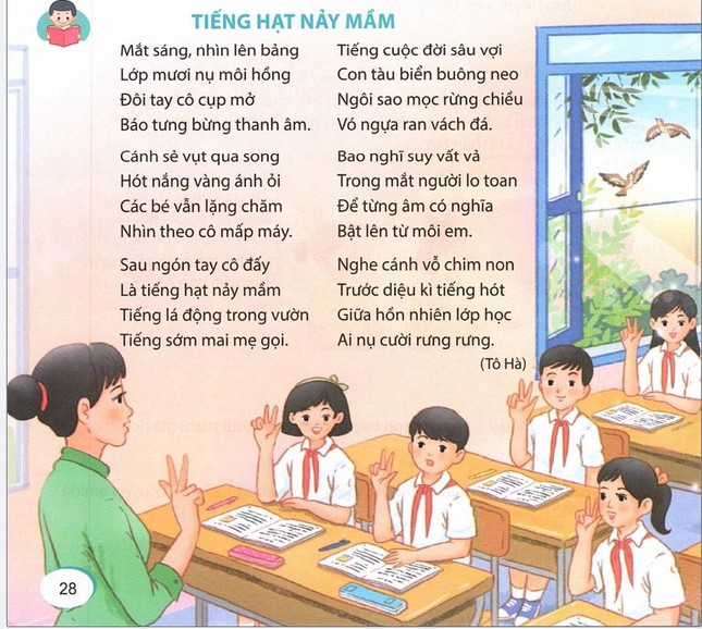 Bài thơ gây tranh cãi trong sách Tiếng Việt lớp 5-1