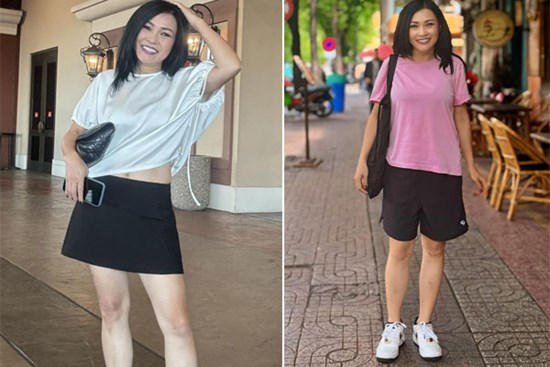 Quần short áo phông nhí nhảnh đời thực của 'chị đẹp' Phương Thanh
