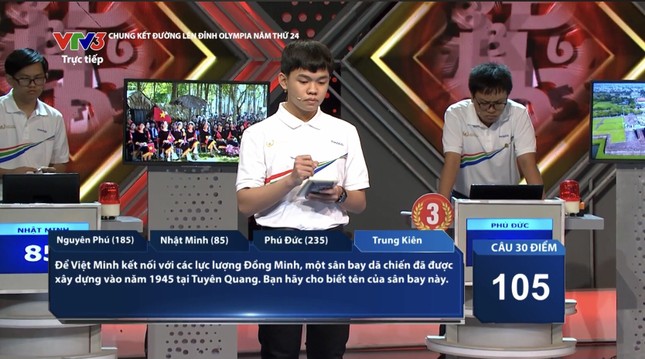 Những câu hỏi thú vị nhất ở trận Chung kết Đường Lên Đỉnh Olympia năm thứ 24-4