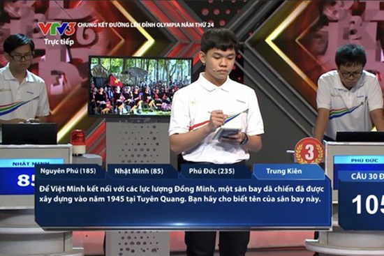 Những câu hỏi thú vị nhất ở trận Chung kết Đường Lên Đỉnh Olympia năm thứ 24