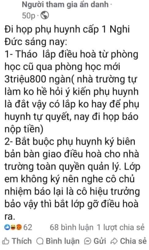 Vụ di dời điều hòa hơn 3,8 triệu đồng/lớp: Trường mới chưa nghiệm thu đã đưa vào sử dụng-5